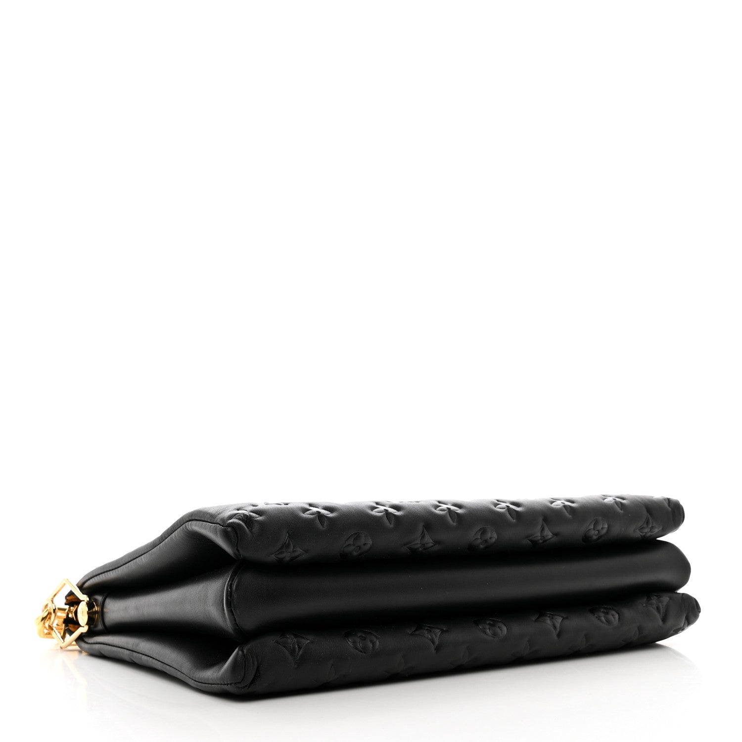 Louis Vuitton Lambskin Embossed Monogram Coussin MM Black 4 of 10