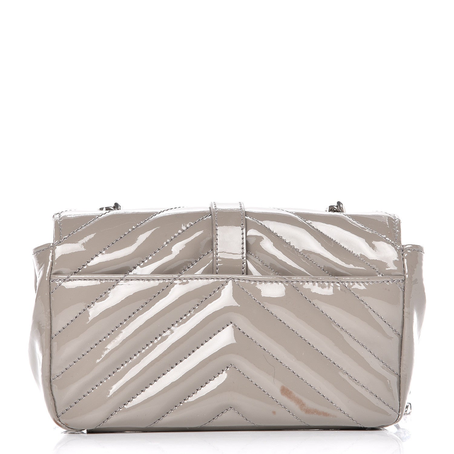 Saint Laurent Patent Chevron Classic Monogram Baby Chain Bag 11 of 14