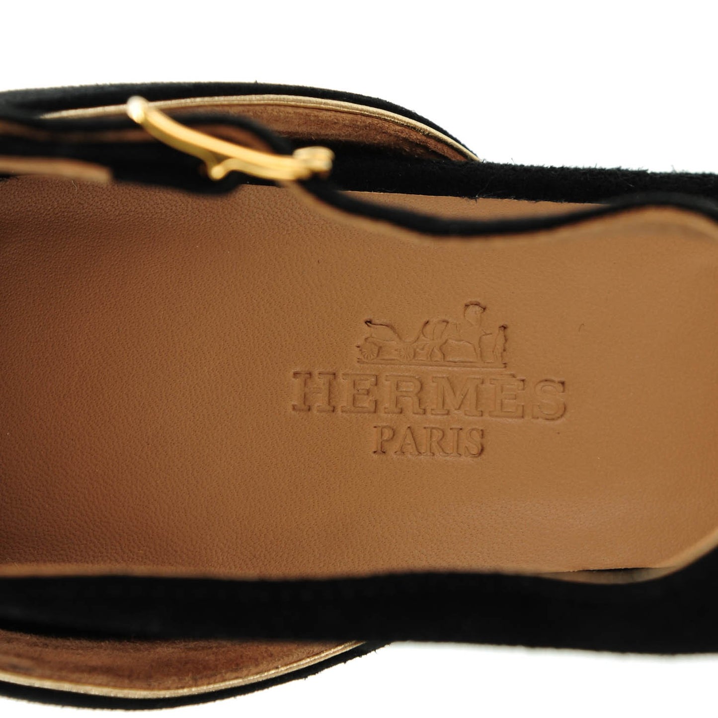 Goatskin Suede Fracas Sandal Pumps 38.5 Black