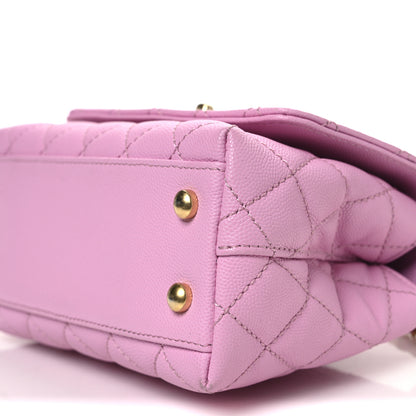 Chanel Caviar Quilted Extra Mini Coco Chain Handle Flap Pink 10 of 12
