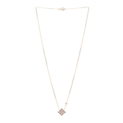 Louis Vuitton 18K Pink Gold Diamond Pink Mother of Pearl Color Blossom BB Star Pendant Necklace 3 of 6
