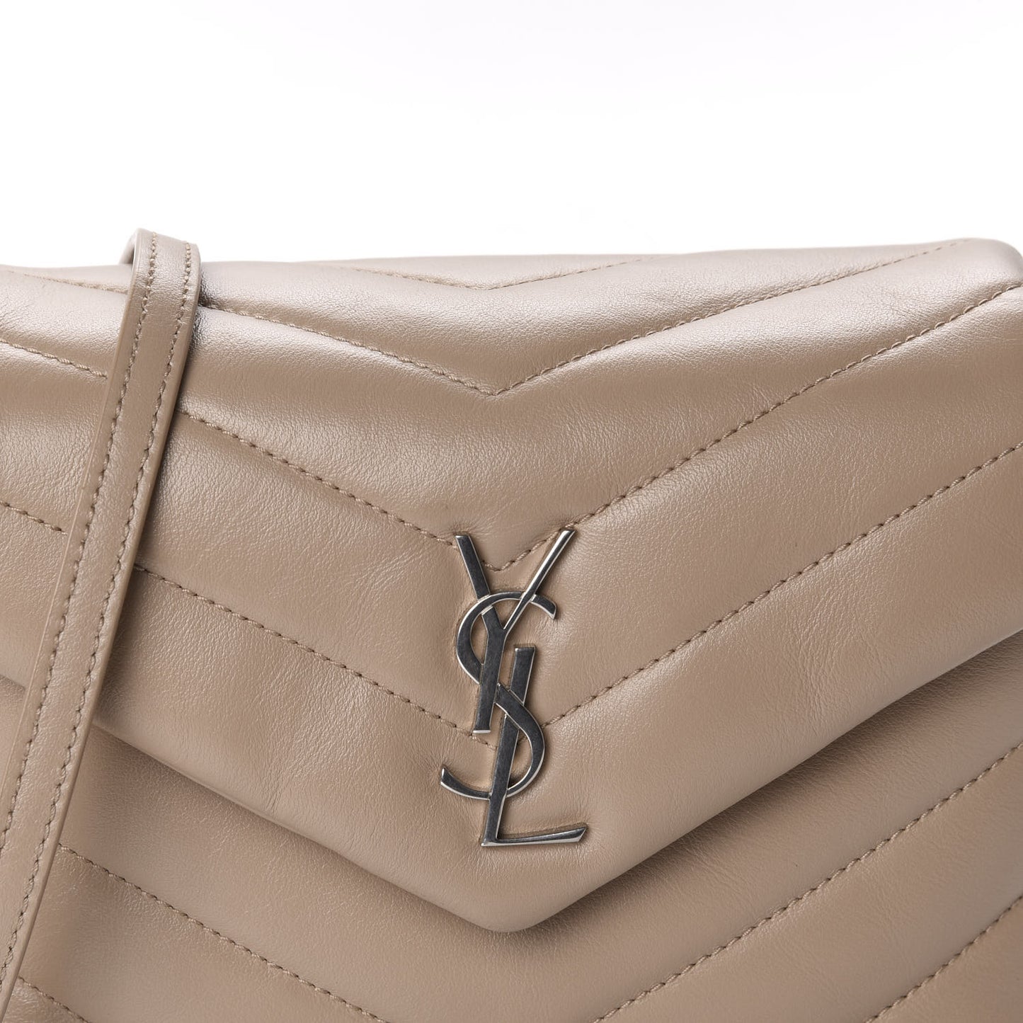 Calfskin Y Quilted Monogram Toy Loulou Satchel Nude