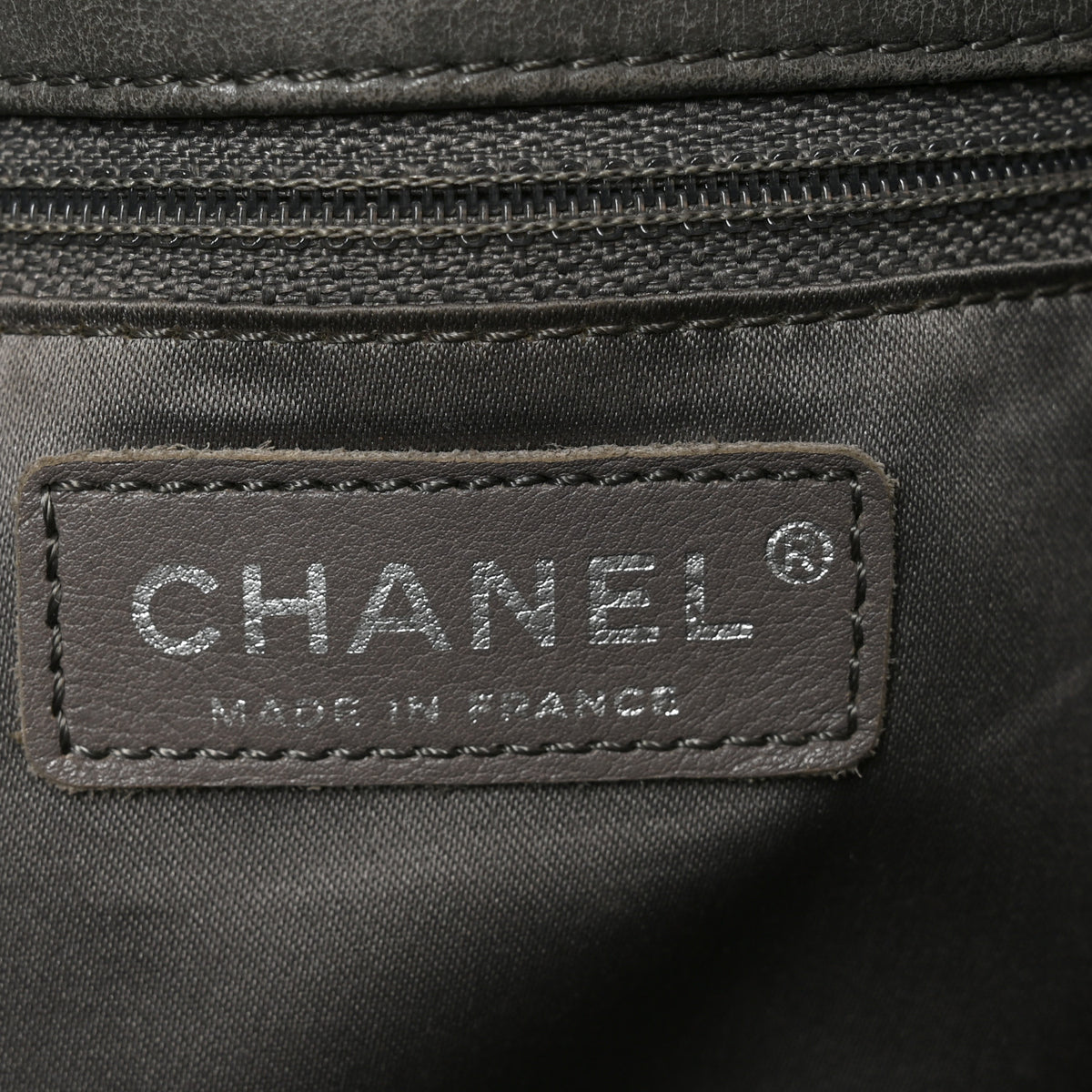 Chanel Vinyl Funny Tweed Patchwork Tote Grey 6 of 10
