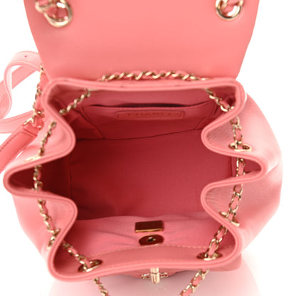 Chanel Lambskin Quilted Small Duma Drawstring Backpack Pink 5 of 11