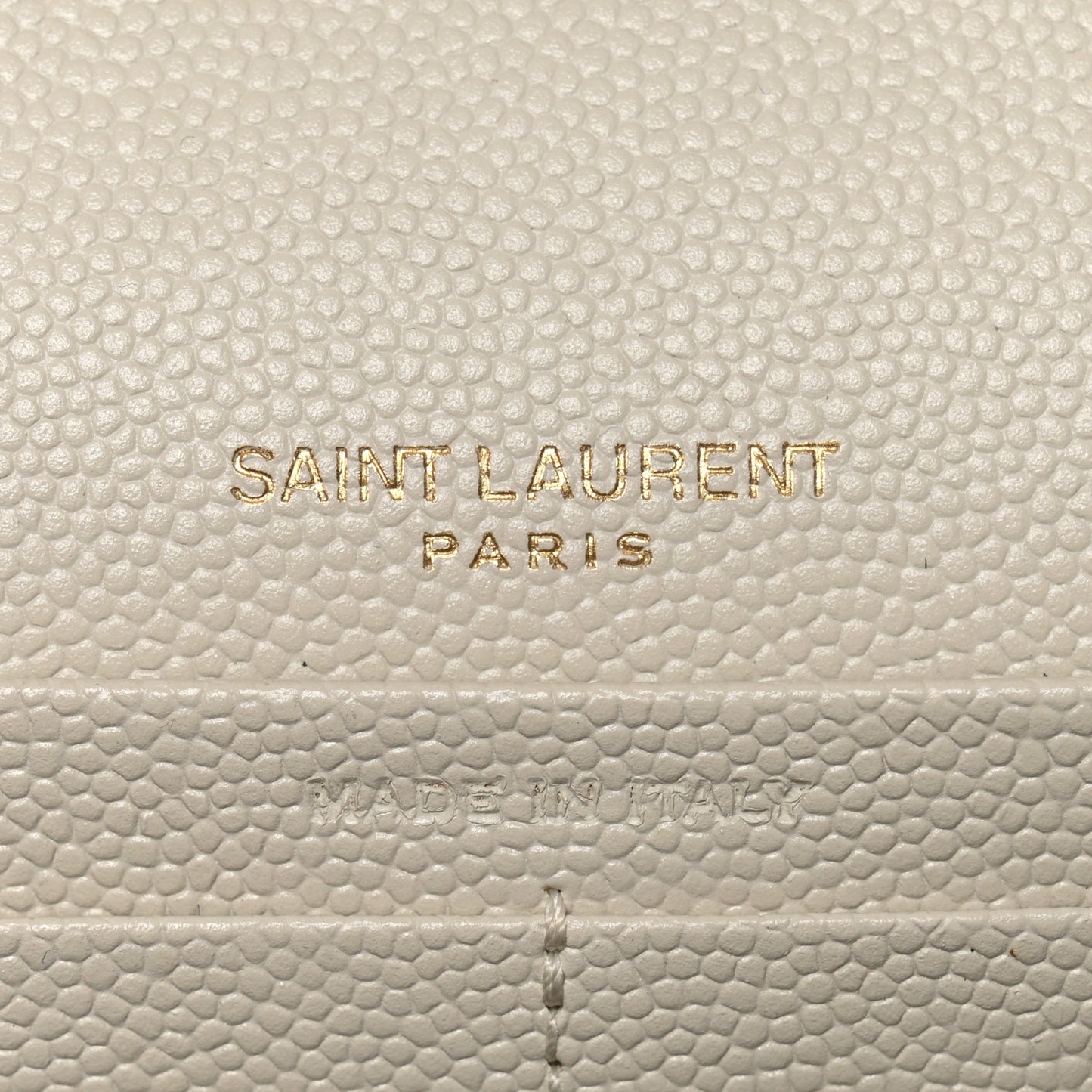 Grain De Poudre Matelasse Chevron Monogram Chain Wallet Crema Soft