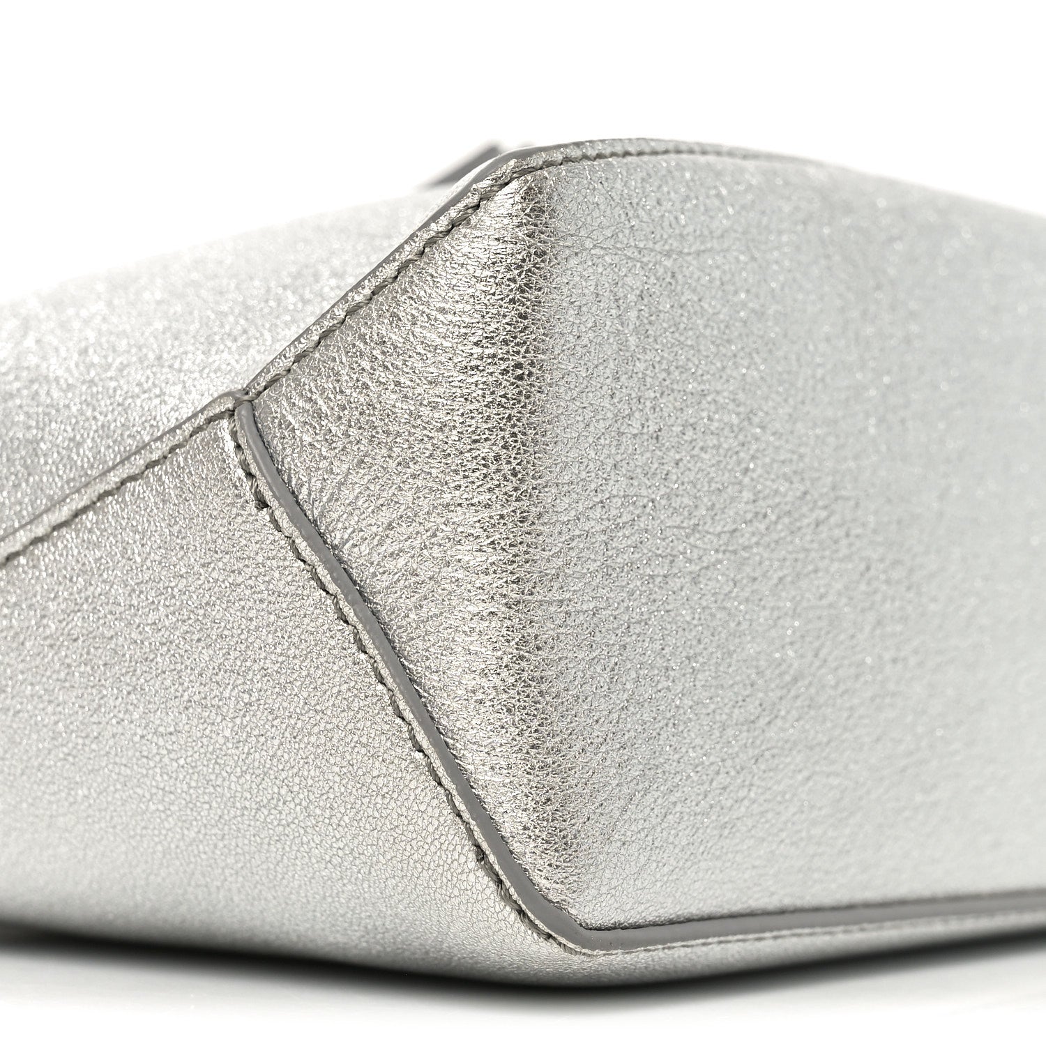 Loewe Laminated Lambskin Mini Puzzle Edge Bag Silver 7 of 8