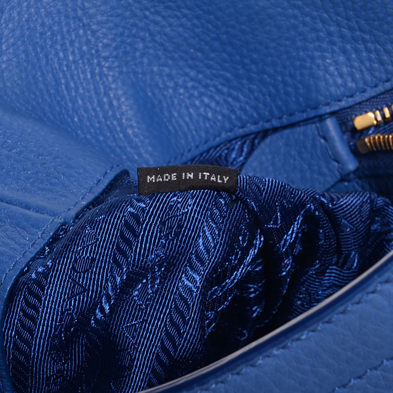Prada Vitello Daino Medium Satchel Azzurro 8 of 11