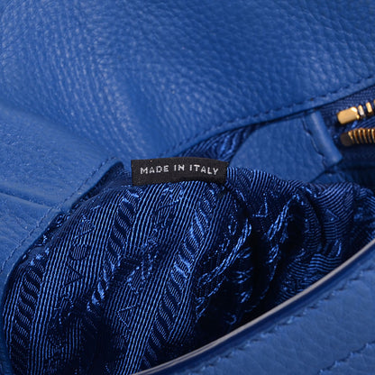 Prada Vitello Daino Medium Satchel Azzurro 8 of 11