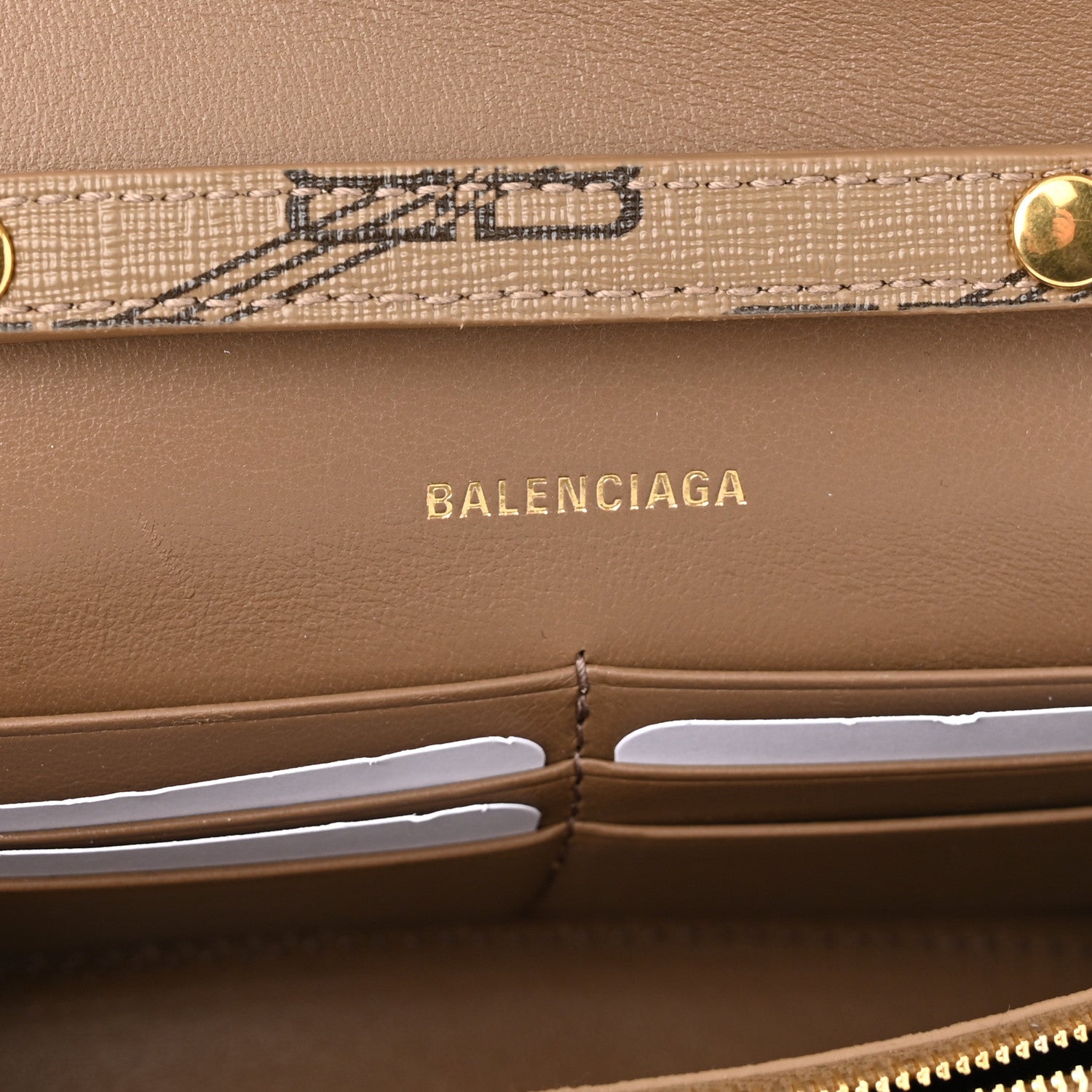 Balenciaga Coated Canvas BB Monogram Hourglass Chain Bag Beige Brown 6 of 9