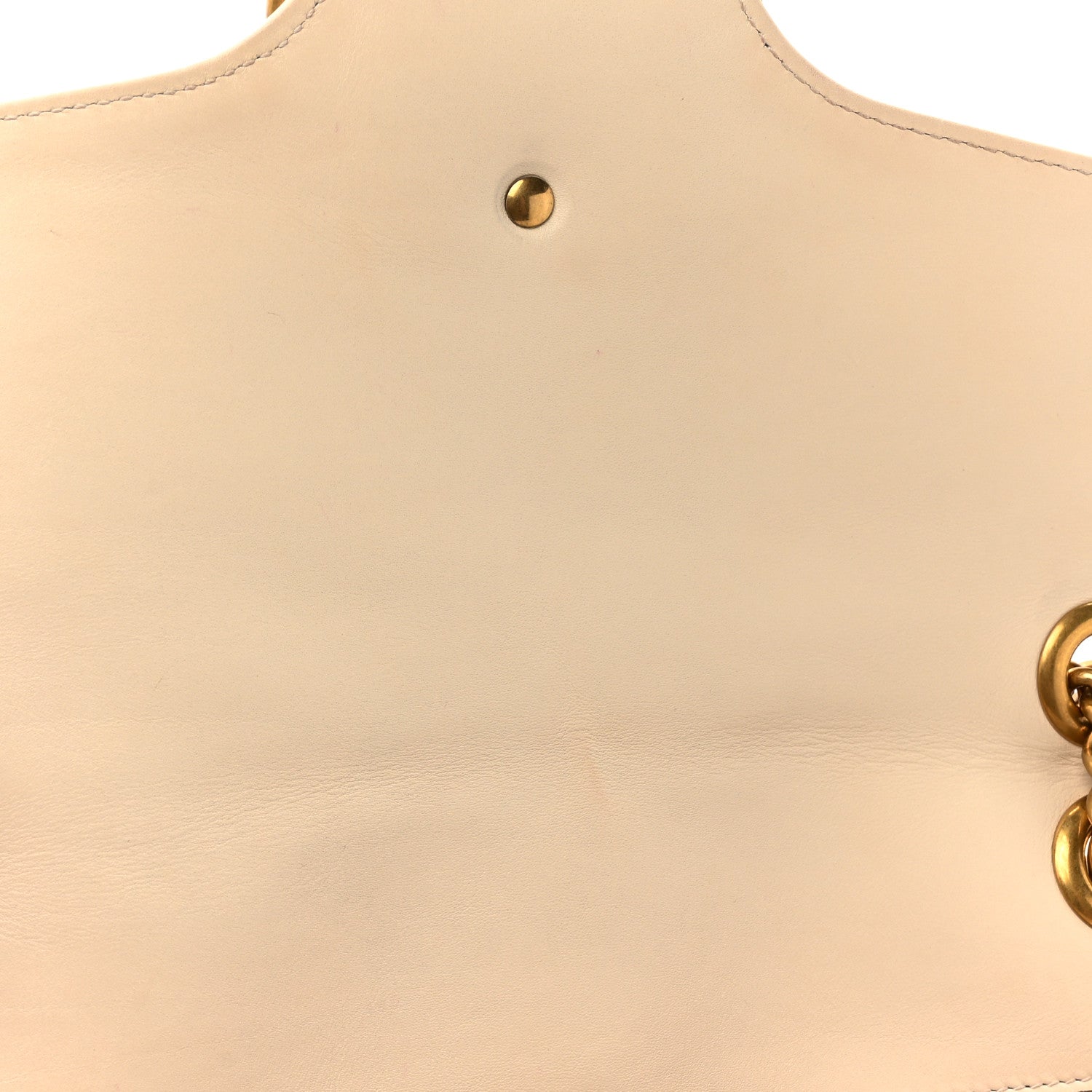 Gucci Calfskin Matelasse Studded Medium GG Marmont Shoulder Bag White 11 of 14