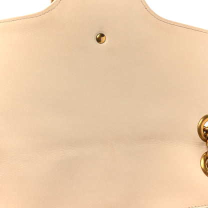 Gucci Calfskin Matelasse Studded Medium GG Marmont Shoulder Bag White 11 of 14