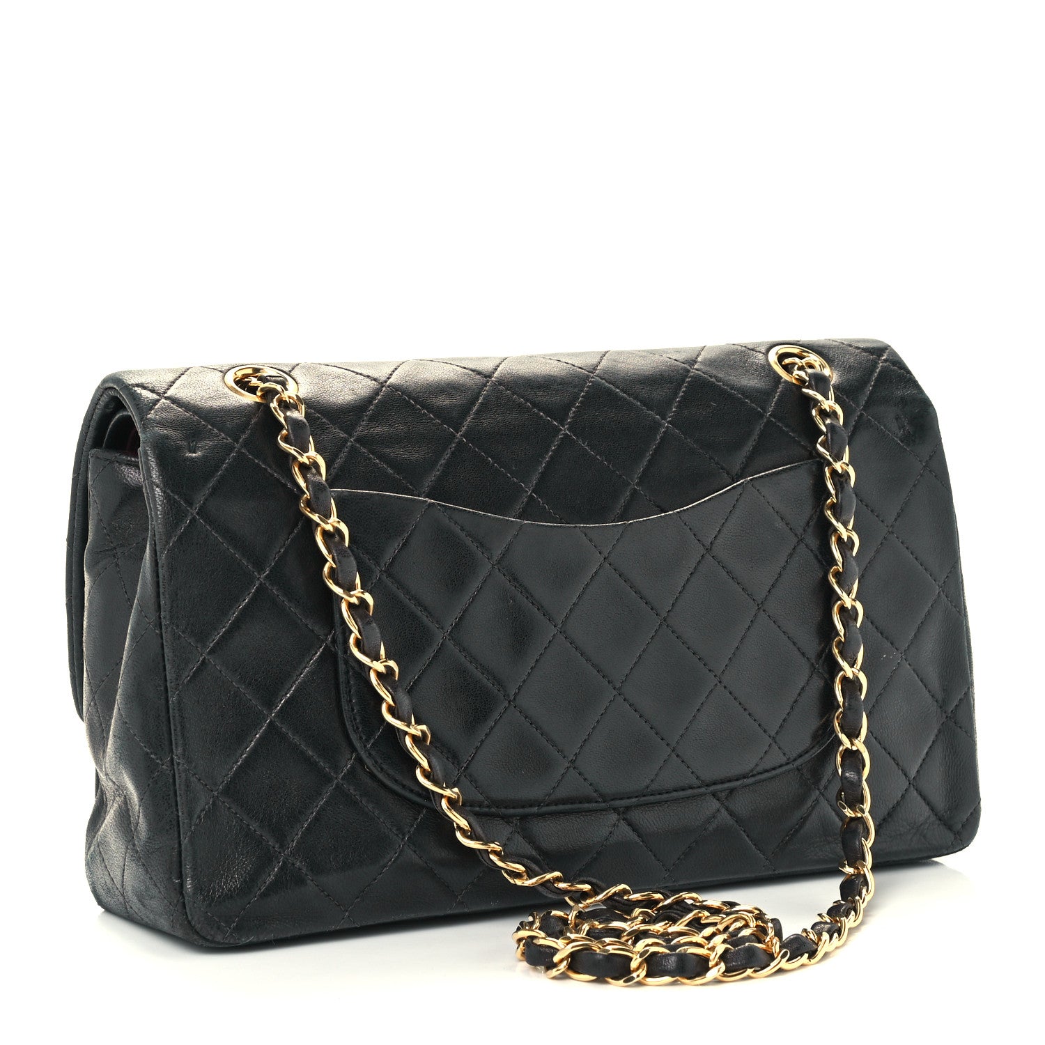 Chanel Lambskin Quilted Medium Double Flap Black 3 of 11