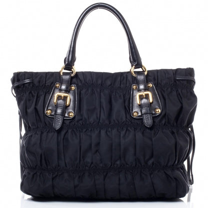 Prada Tessuto Nylon Gaufre Tote Nero Black 4 of 10