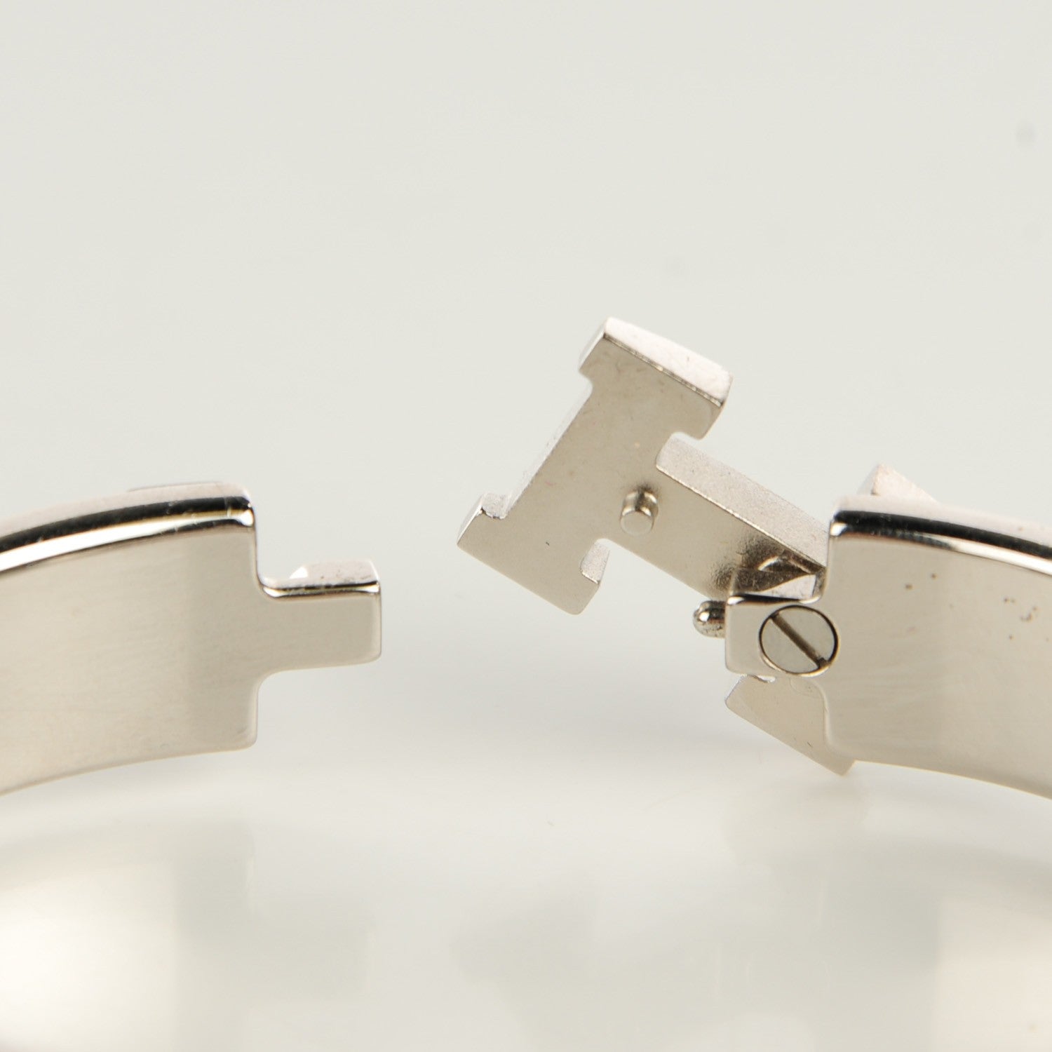 Hermes Enamel Narrow Clic Clac H Bracelet PM White 5 of 6