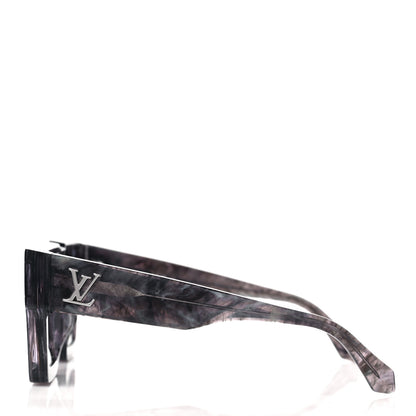 Louis Vuitton Marble Acetate Cyclone Sunglasses Z1789E Grey 3 of 7