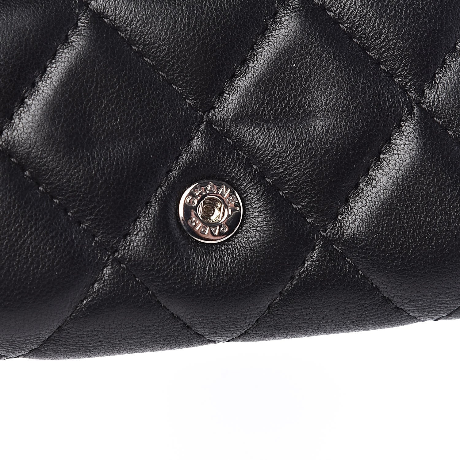 Chanel Lambskin Quilted 6 Key Holder Black 9 of 13
