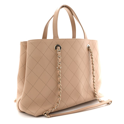 Chanel Calfskin Large Serial Shopper Tote Beige 3 of 12