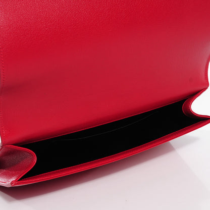 Saint Laurent Calfskin Monogram Large Belle De Jour Clutch Lipstick Red 5 of 7