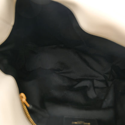 Saint Laurent Lambskin Quilted Medium Loulou Puffer Monogram Chain Satchel Crema Soft 5 of 10