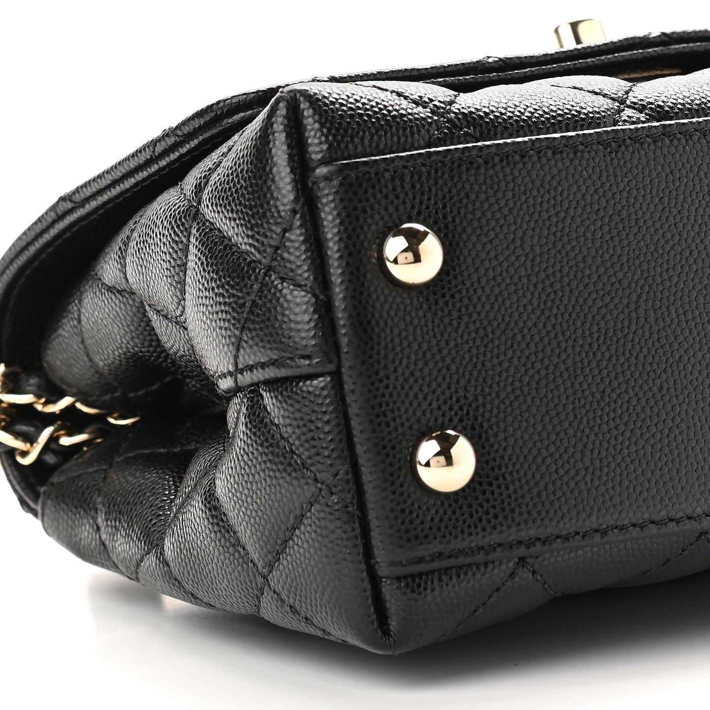 Caviar Quilted Extra Mini Coco Handle Flap Black