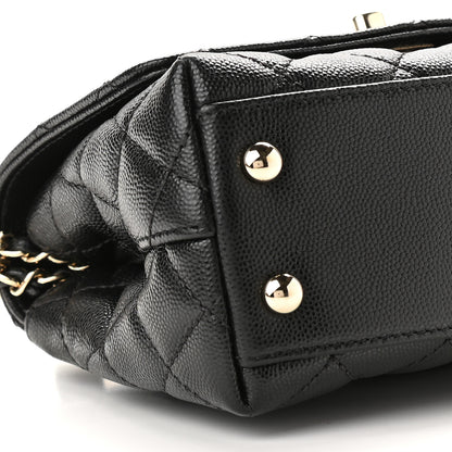 Chanel Caviar Quilted Extra Mini Coco Handle Flap Black 8 of 9