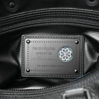 Louis Vuitton Calfskin Monogram Speedy P9 Bandouliere 30 Ultra Black 7 of 10