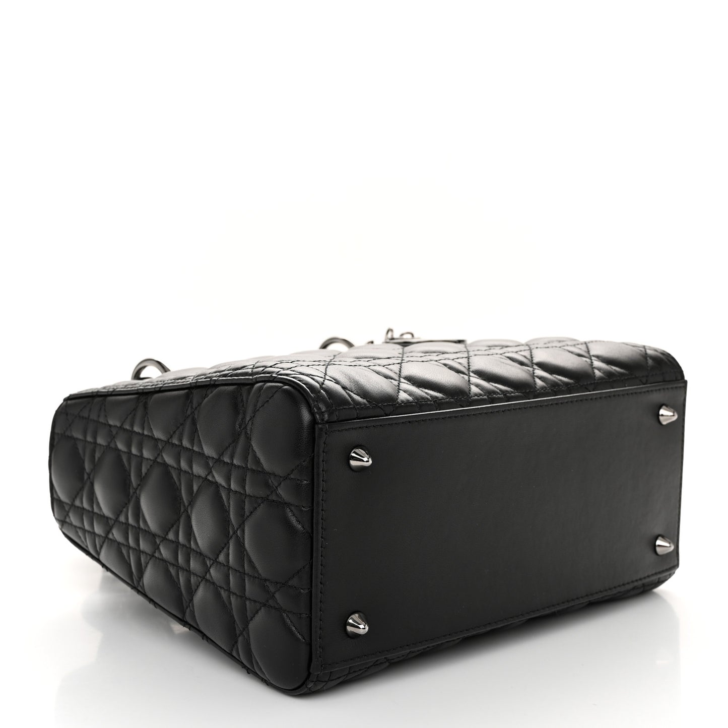 Lambskin Cannage Medium Lady Dior Black