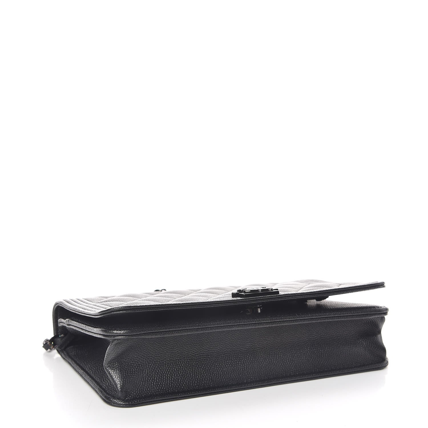 Chanel Caviar Quilted Boy Wallet On Chain WOC So Black 4 of 11