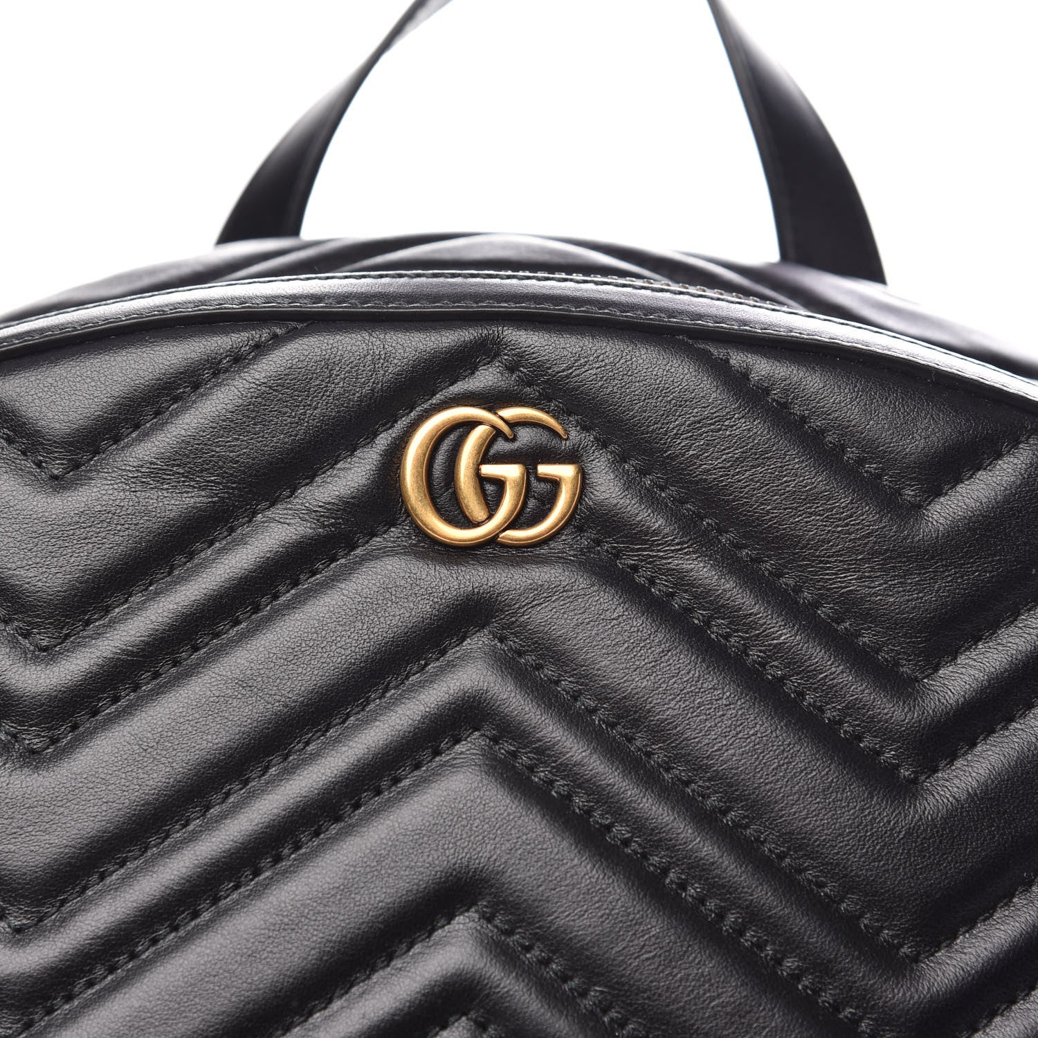 Gucci Calfskin Matelasse GG Marmont Day Backpack Black 10 of 10
