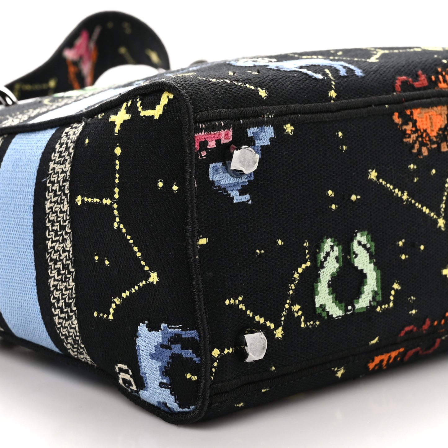 Canvas Pixel Zodiac Embroidered Medium Lady D-Lite Nero Multicolor