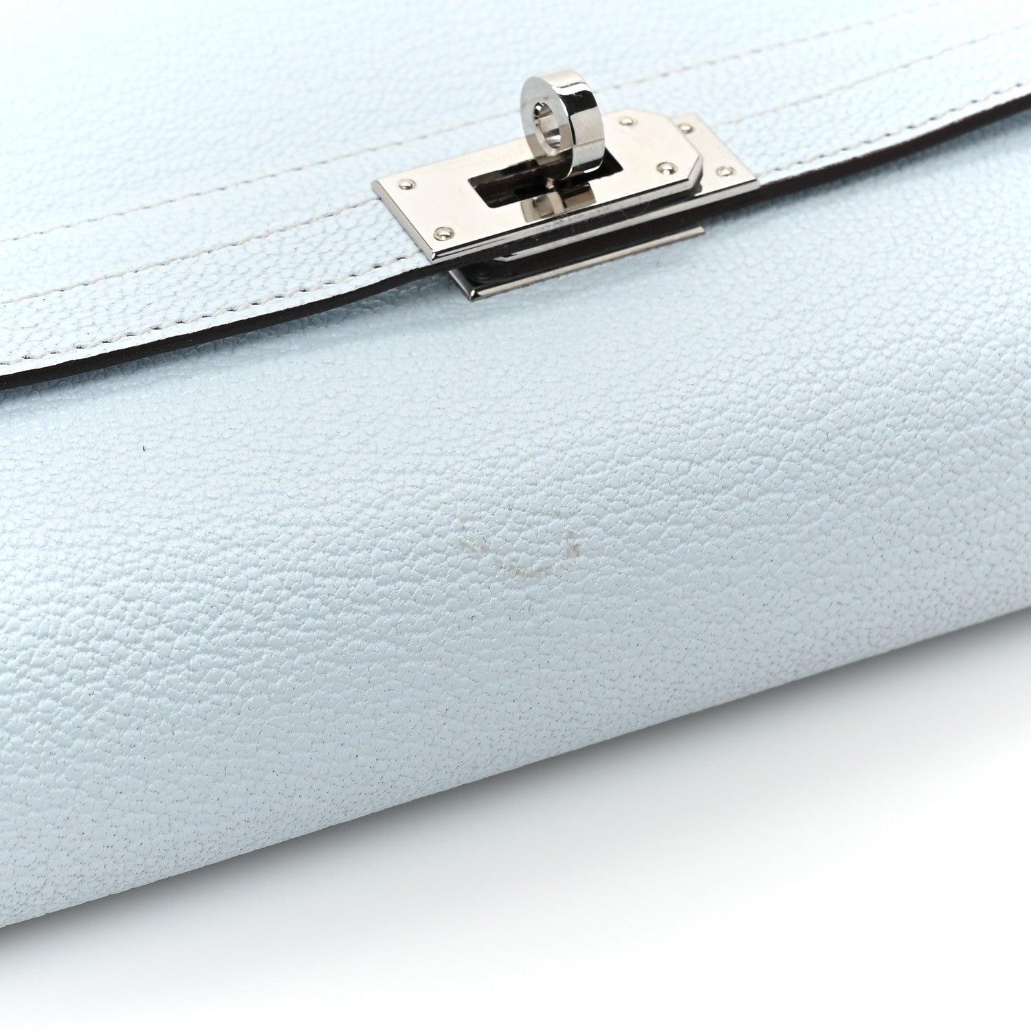 Hermes Chevre Mysore Kelly Wallet To Go Bleu Brume 11 of 11