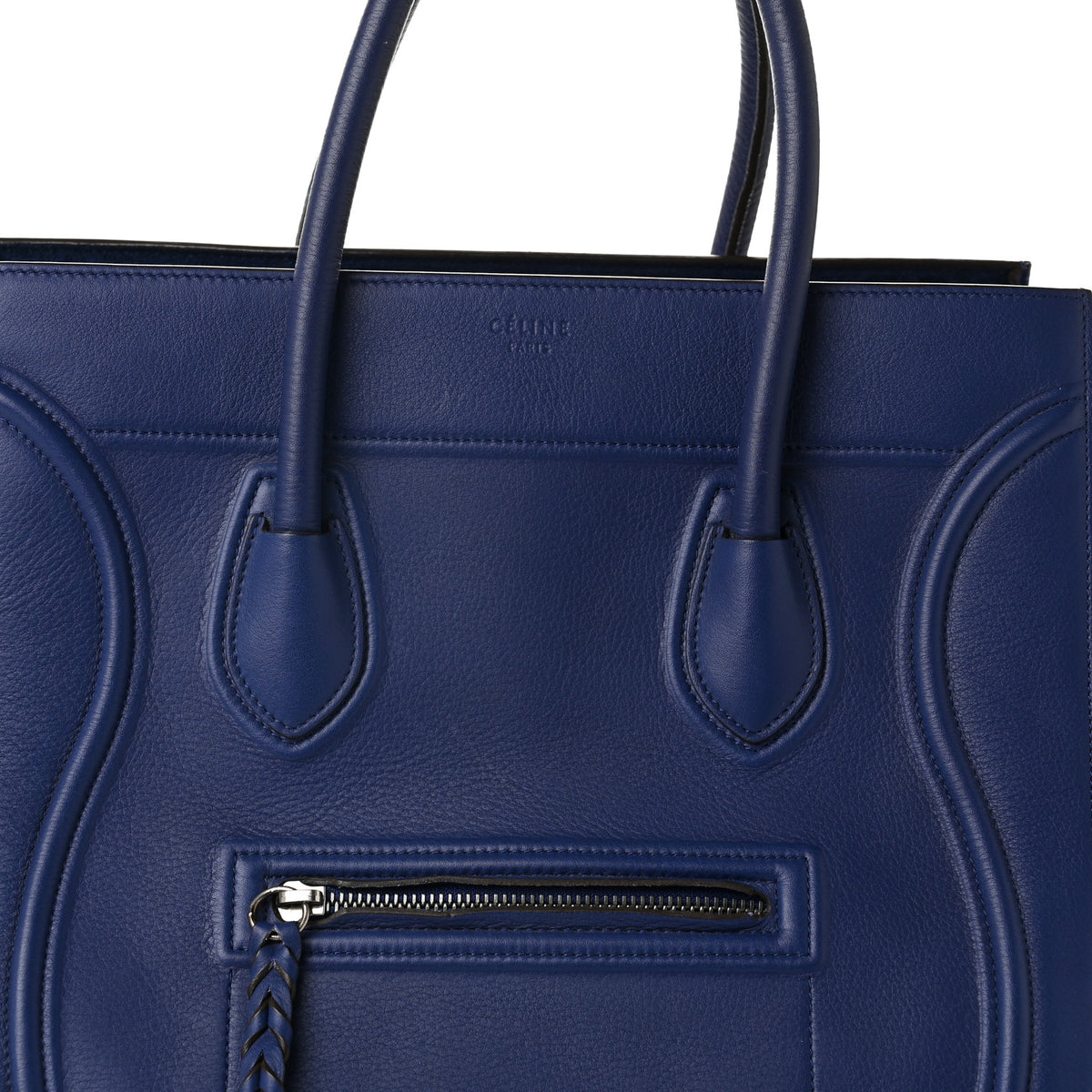 Grained Calfskin Medium Phantom Luggage Indigo