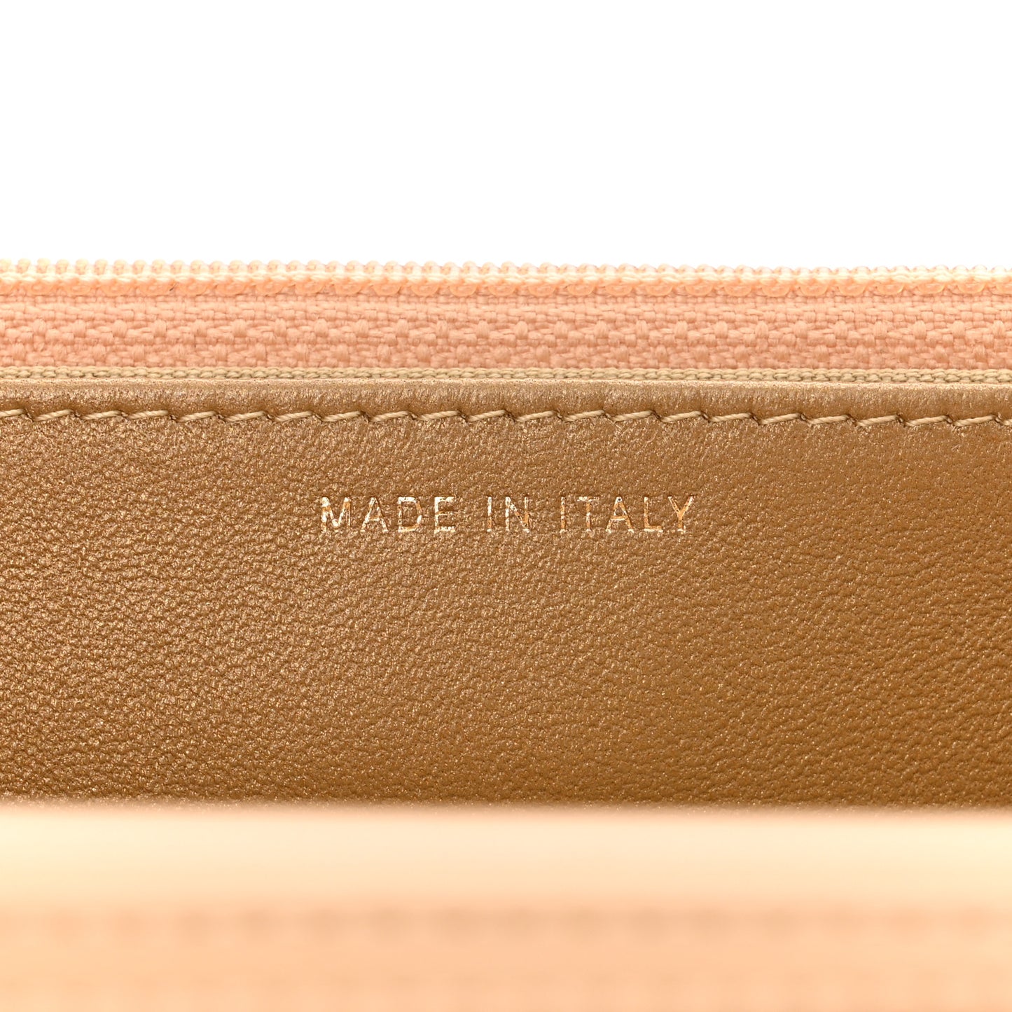 Lambskin Quilted CC Pearl Crush Wallet on Chain WOC Beige