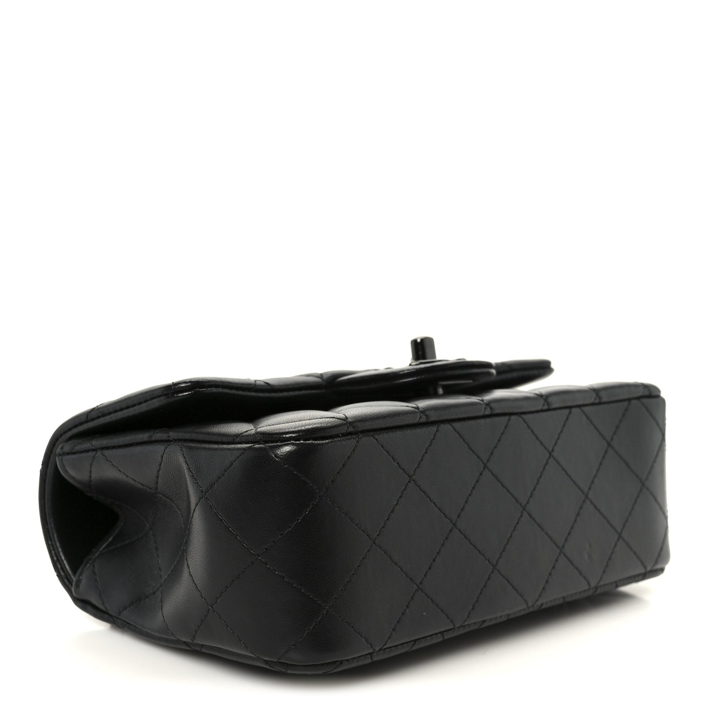Lambskin Quilted Mini Top Handle Rectangular Flap So Black So Black