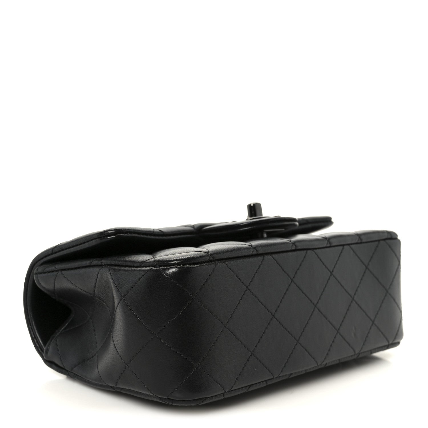 Chanel Lambskin Quilted Mini Top Handle Rectangular Flap So Black So Black 4 of 11
