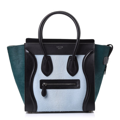 Celine Pony Hair Smooth Calfskin Micro Tri-Color Luggage 2 of 8