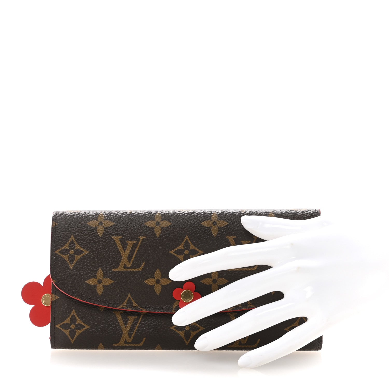 Louis Vuitton Monogram Bloom Flower Emilie Wallet Coquelicot 2 of 7