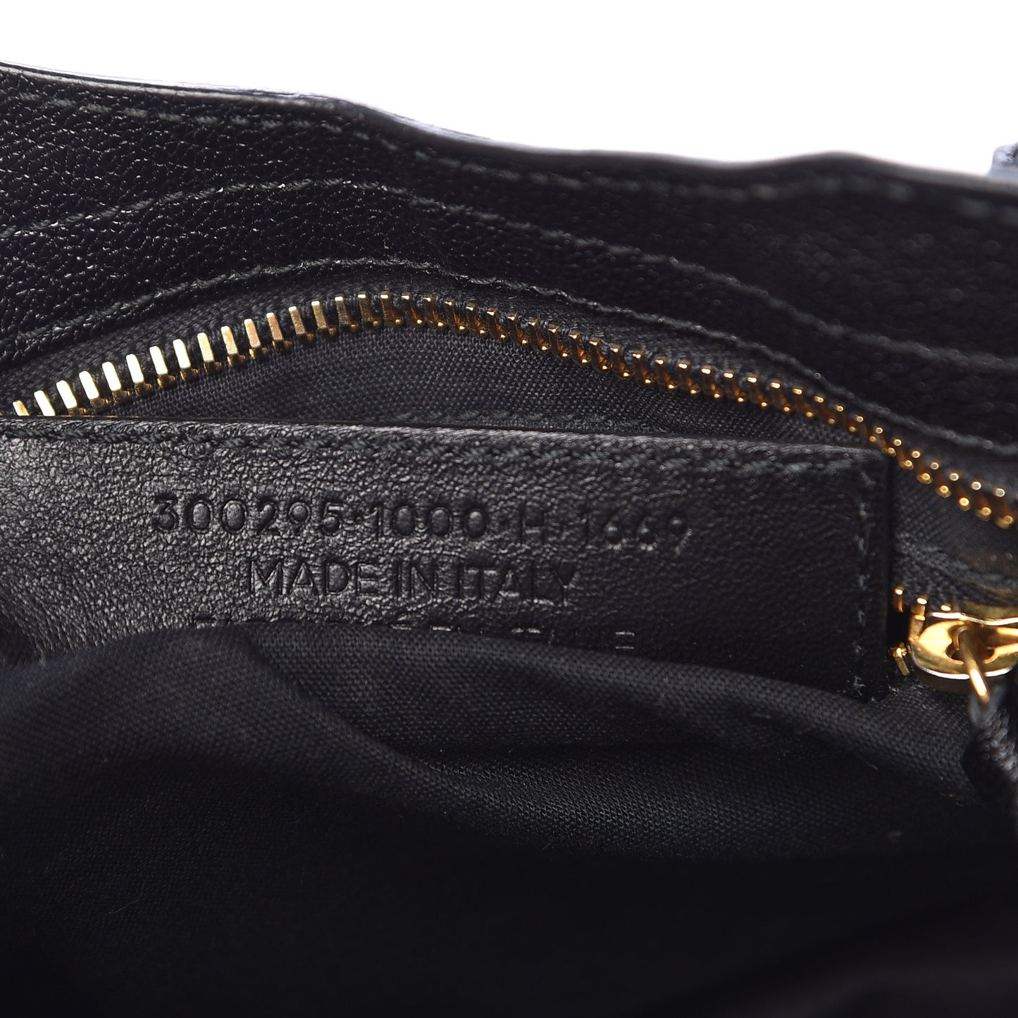 Chevre Gold Metallic Edge Hardware Mini City Black