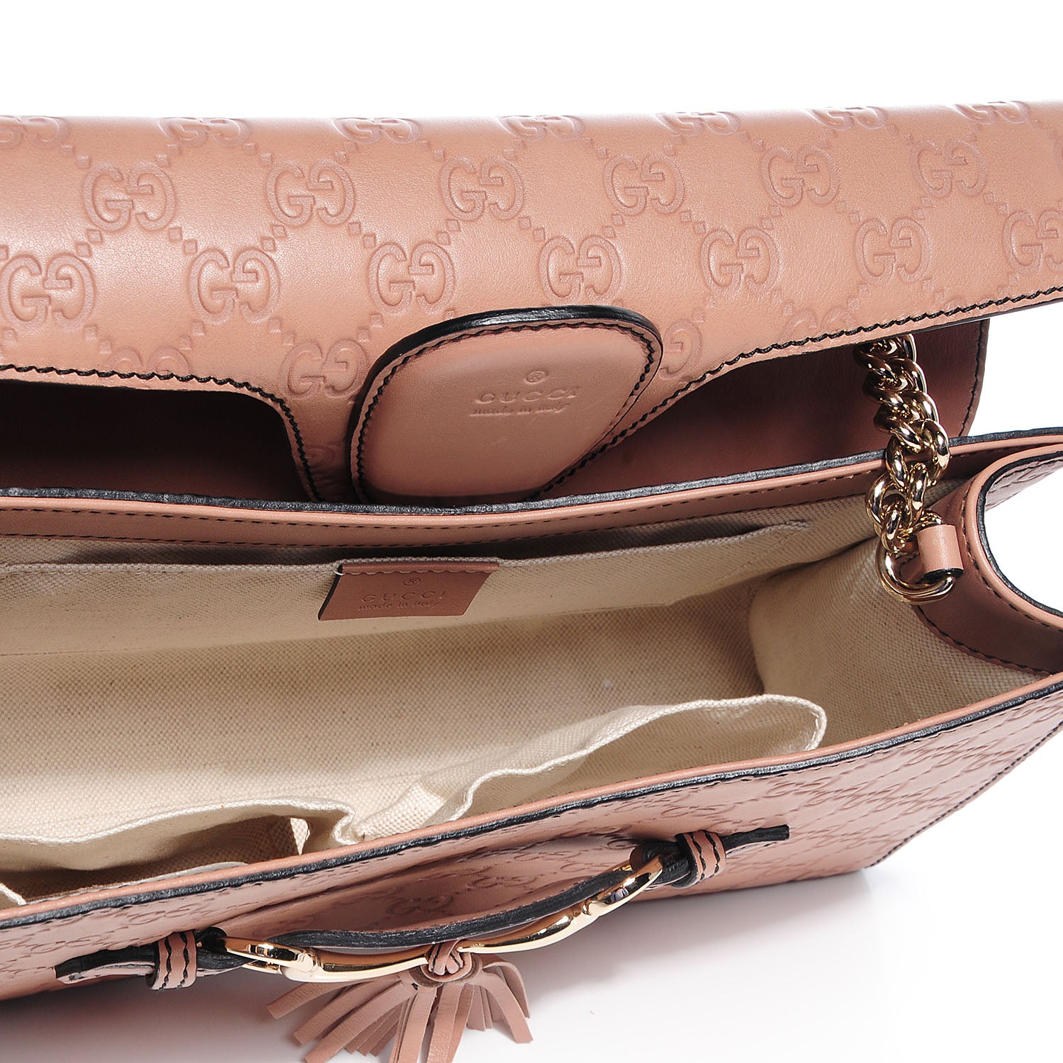 Gucci Guccissima Medium Emily Chain Shoulder Bag Camelia 7 of 9