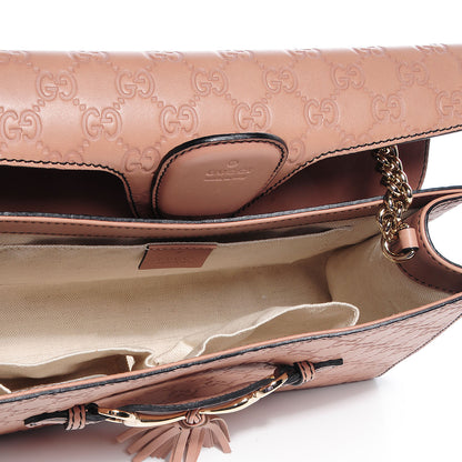 Gucci Guccissima Medium Emily Chain Shoulder Bag Camelia 7 of 9