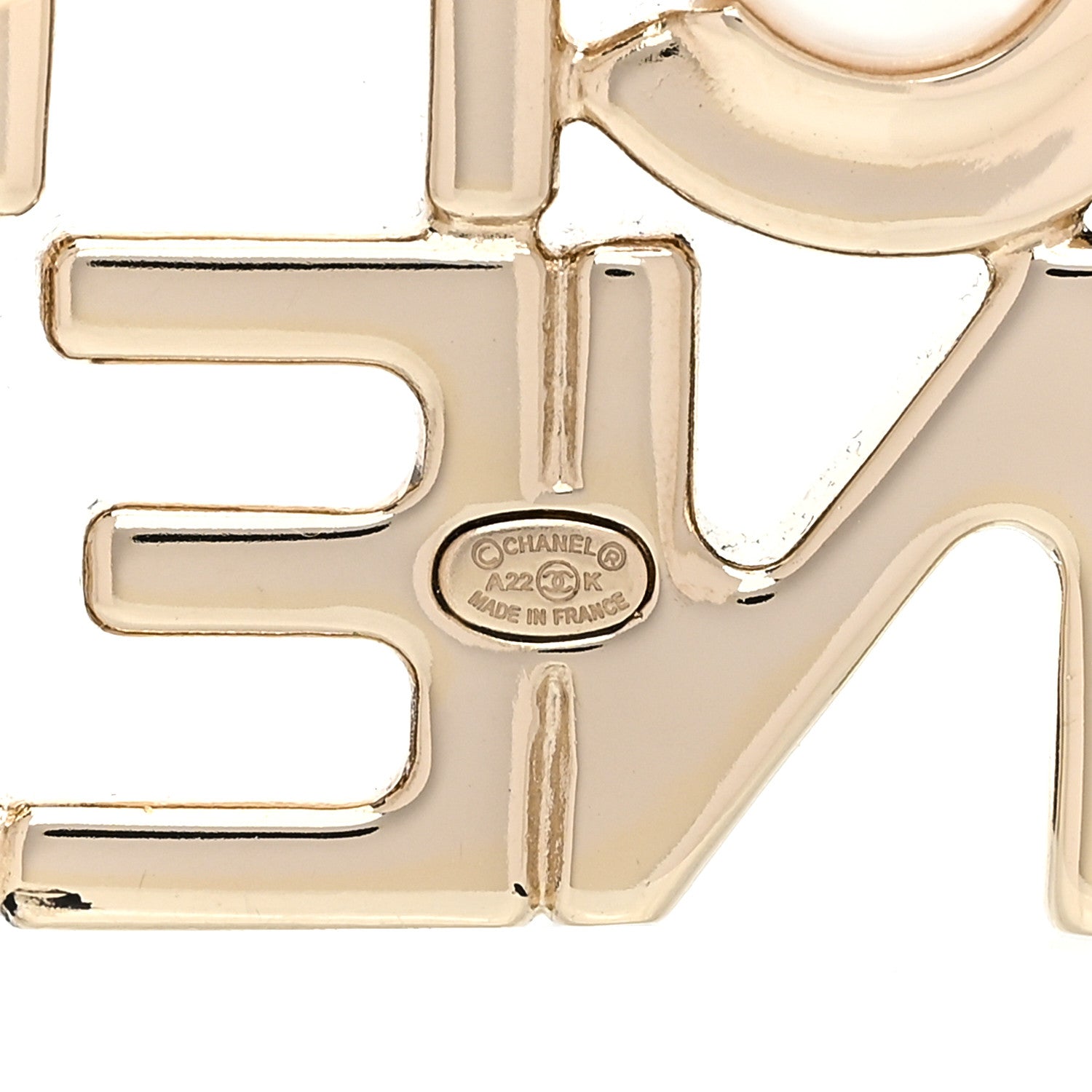 Chanel Pearl Cha Nel CC Logo Brooch 3 of 4