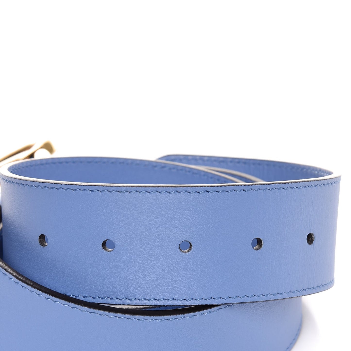 Calfskin Double G 40mm Belt 90 36 Clear Sky Blue