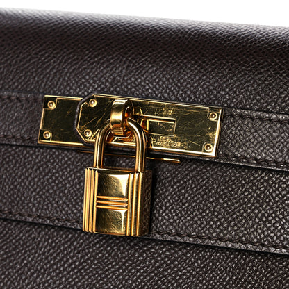 Hermes Epsom Kelly Sellier 32 Chocolate 10 of 13