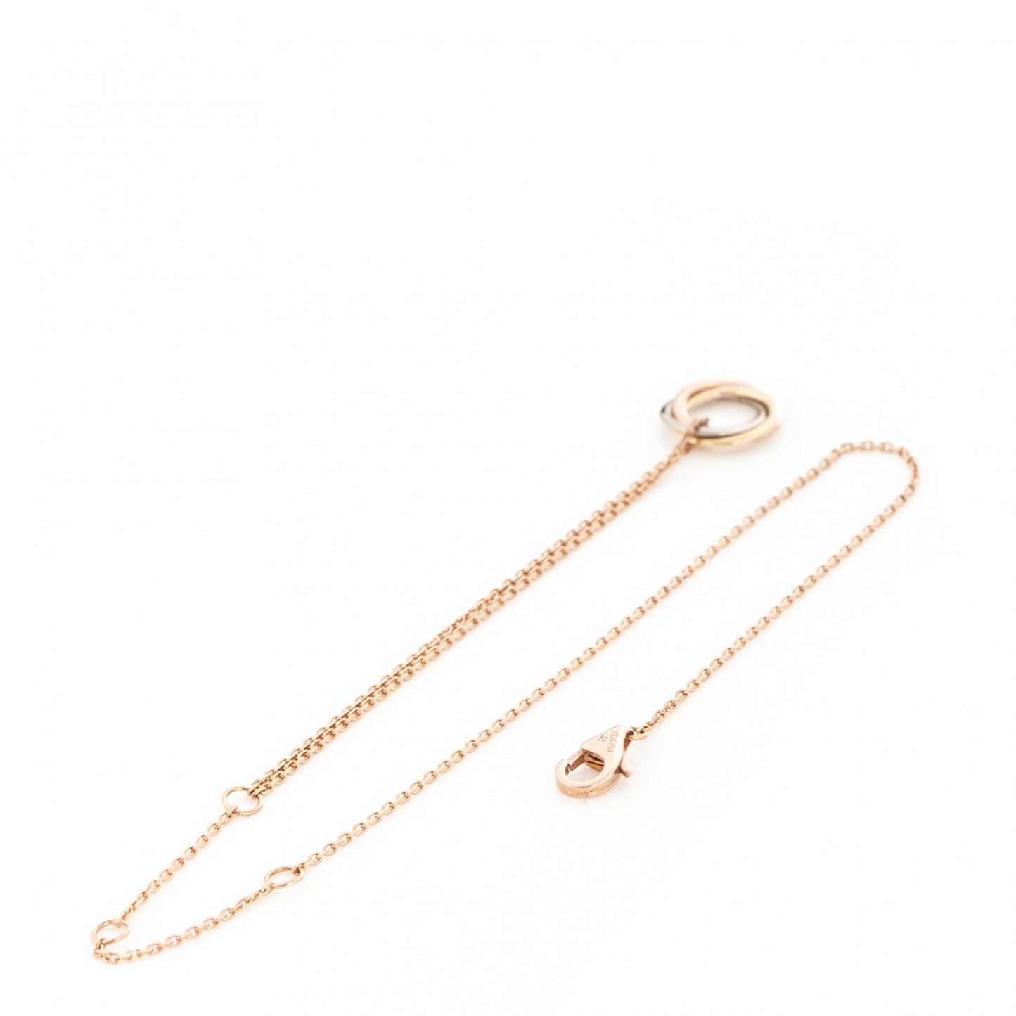 18K Pink Yellow White Gold Trinity Bracelet