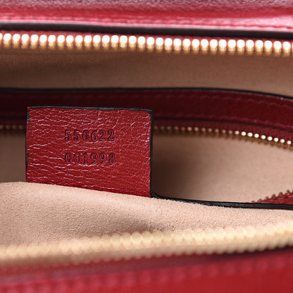 Gucci Suede Calfskin Web Small Ophidia Top Handle Shoulder Bag New Blue Romantic Cherry 6 of 12