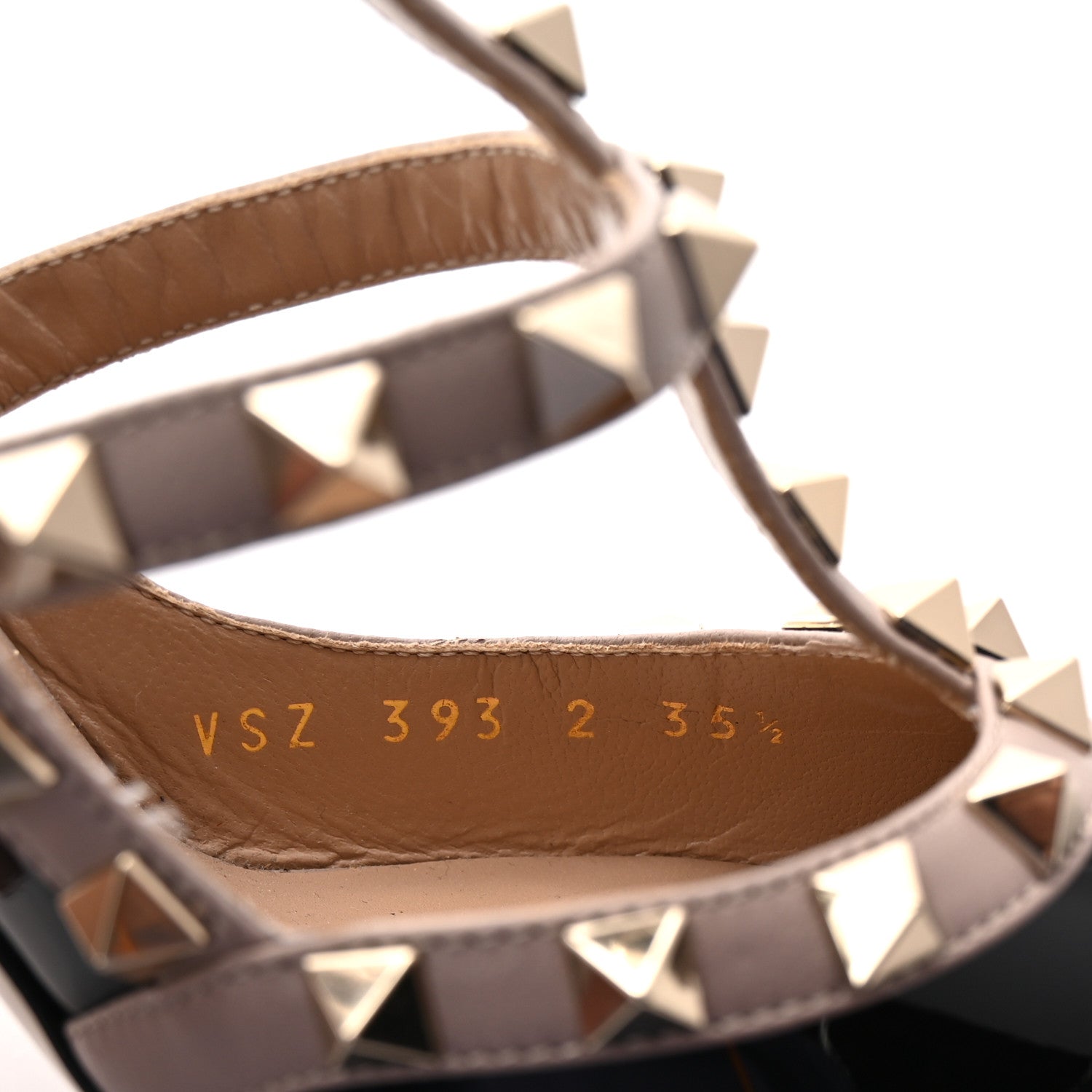 Valentino Garavani Patent Nappa Rockstud Ankle Strap 100mm Pumps 35.5 Black Poudre 9 of 9