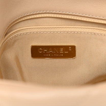 Chanel Lambskin Quilted Medium Chanel 19 Flap Beige 6 of 9