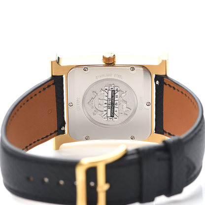 Hermes Stainless Steel Epsom 30.5mm Heure H Hour Quartz Watch Noir 4 of 6