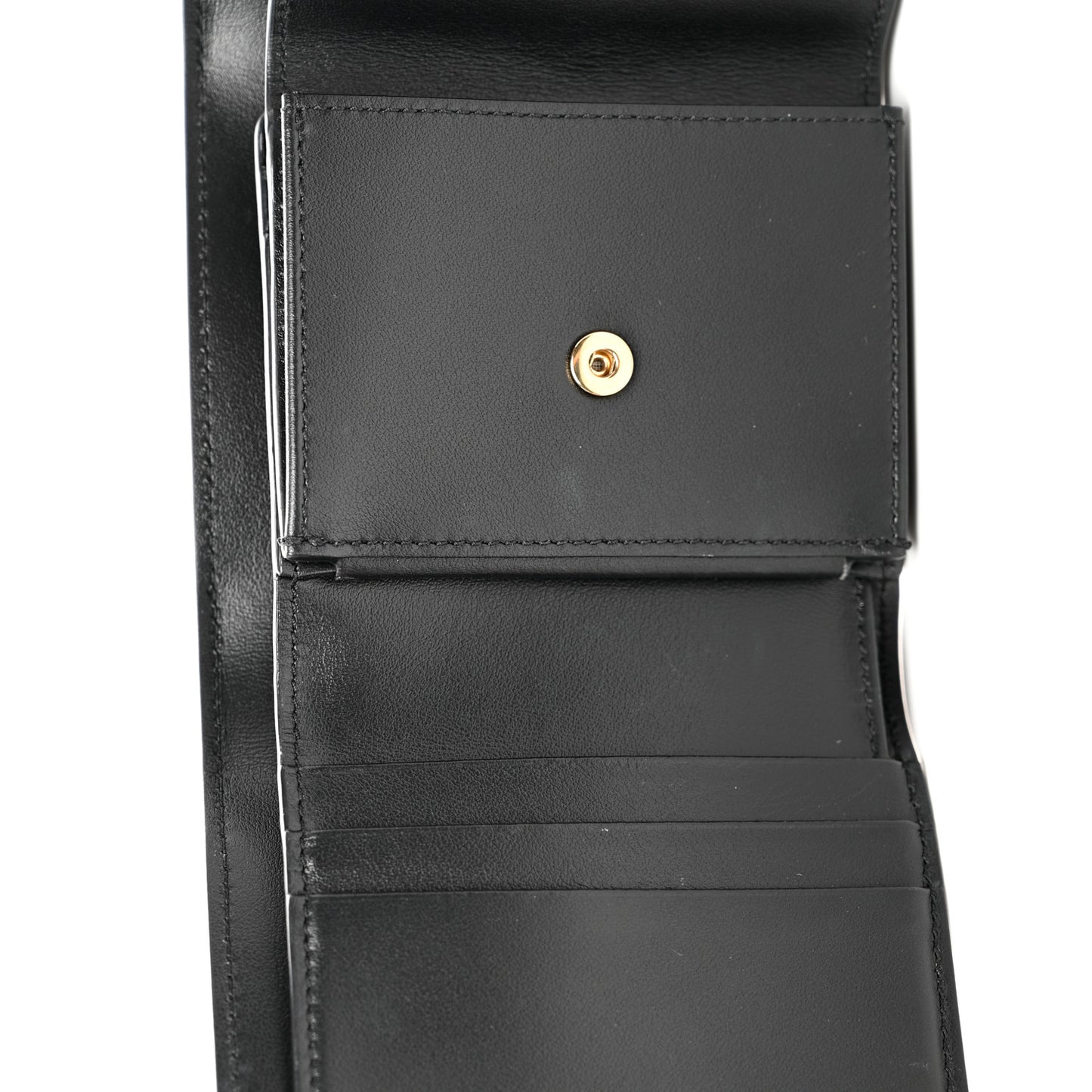 Shiny Smooth Lambskin Small Triomphe Wallet Black