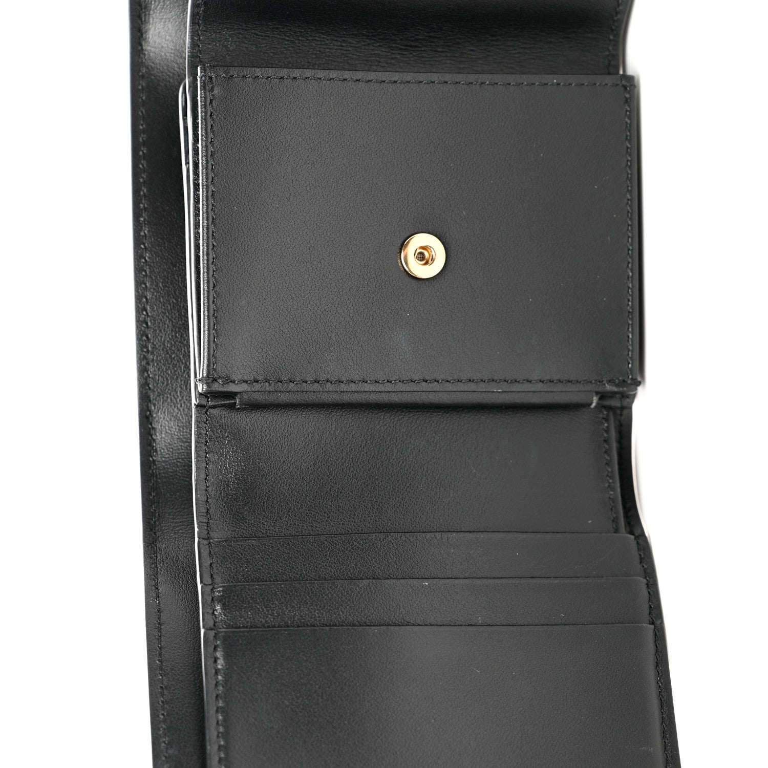 Celine Shiny Smooth Lambskin Small Triomphe Wallet Black 5 of 11